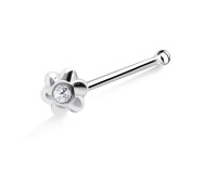 Stony Flower Silver Bone Nose Stud NSKD-374